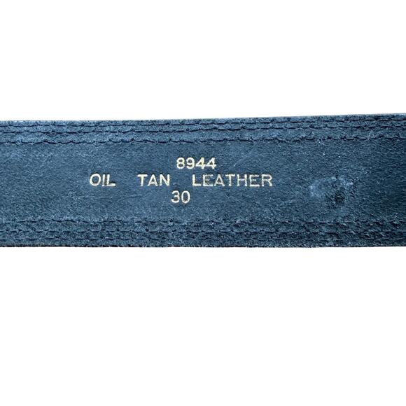 Billy belts of California black tooled leather belt with beadwork southwest 30 main image 7